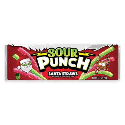 Sour Punch Santa Straws 3.2oz - 12ct