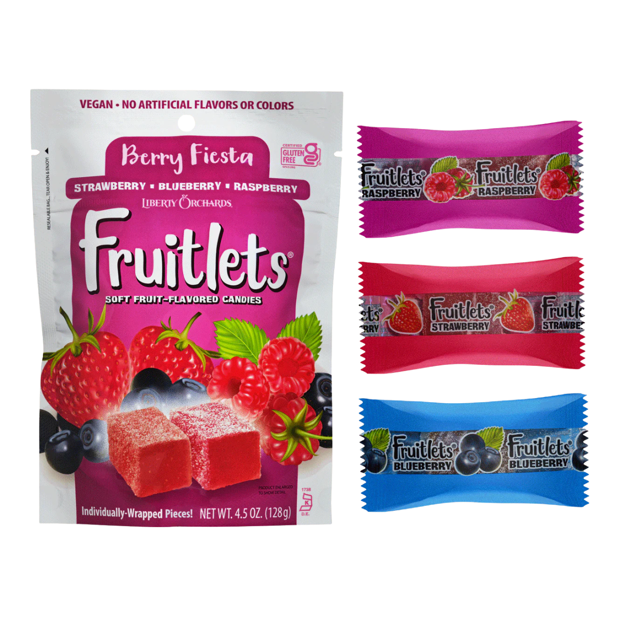 Liberty Orchards Berry Fiesta Fruitlets Peg Bag 4.5oz - 9ct