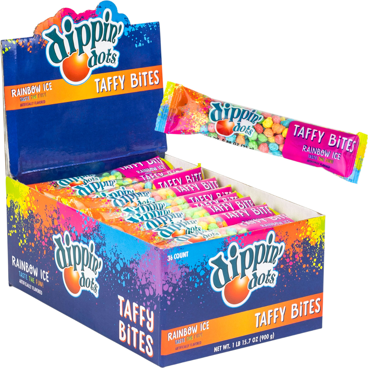 Koko's Dippin’ Dots Taffy Bites Candy Bags .88oz - 6/36ct