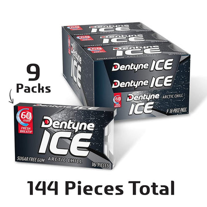 Dentyne Ice Sugarless Gum Artic Chill - 9ct