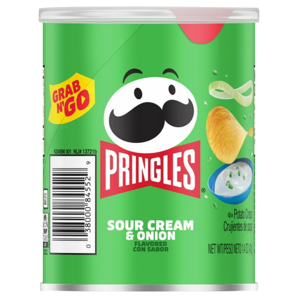 Pringles Sour Cream and Onion Potato Crisps Chips 1.4oz - 12ct