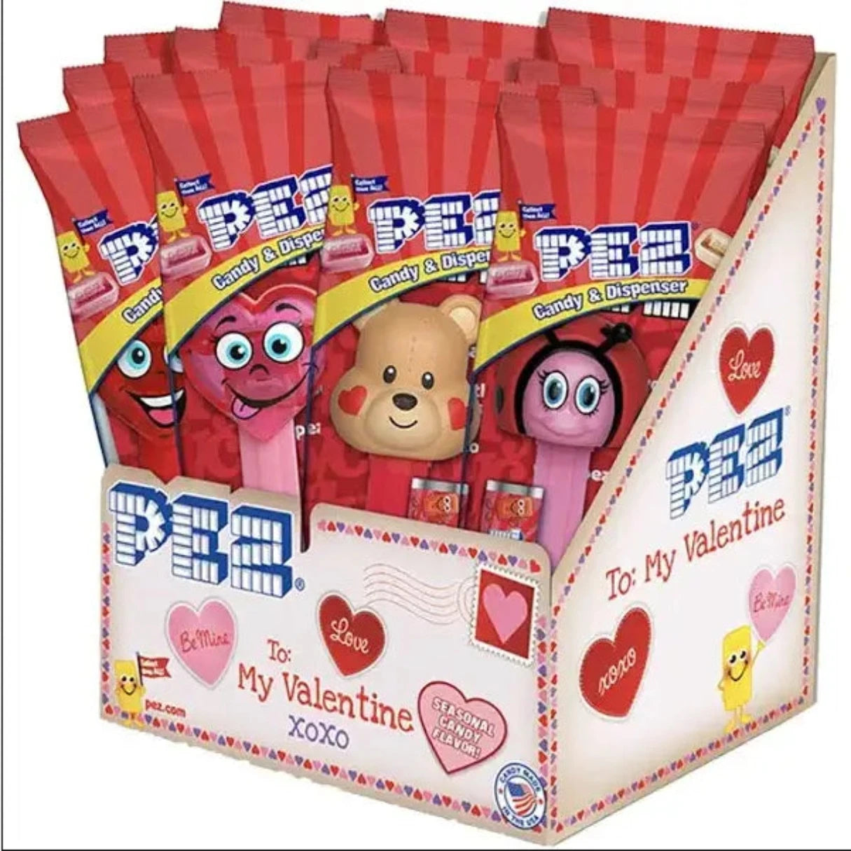 Pez Valentine's Day Dispensers & Candy 0.58oz - 12ct