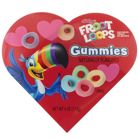 Froot Loops Gummies Heart Shaped Box  4oz - 6ct