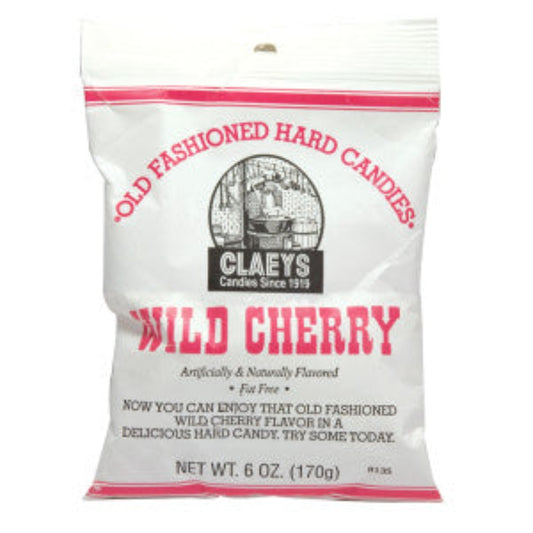 Claey's Wild Cherry Old Fashion Hard Candies 6oz - 24ct