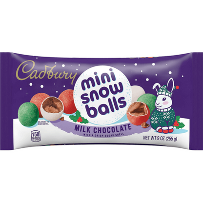 Cadbury Crisp Shell Christmas Snowballs 9oz - 12ct