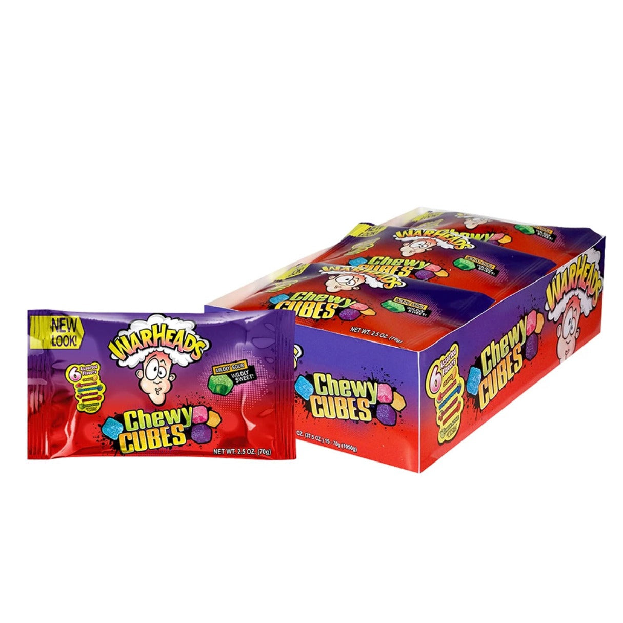 Warheads Sour Chewy Cubes Bag 2oz - 15ct