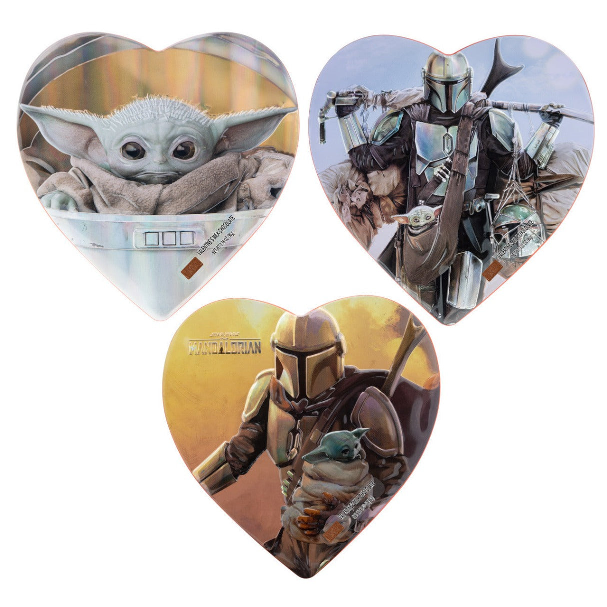 Star Wars The Mandalorian Assorted Heart Tins with Chocolate - Choose from 3 Designs