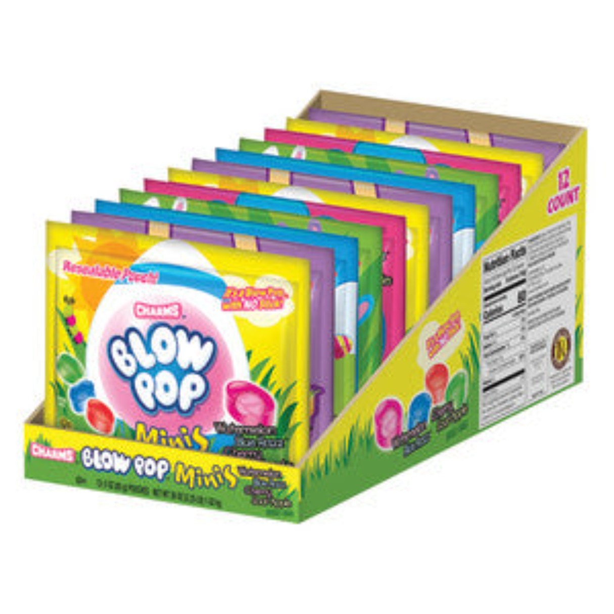 Charms Blow Pop Minis Easter 3oz  - 12ct