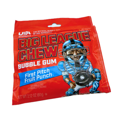 Big League Chew Fruit Punch Bubble Gum 2.12oz - 12ct