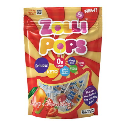 Zollipops Mango & Strawberry Swirl 5.2oz - 24ct