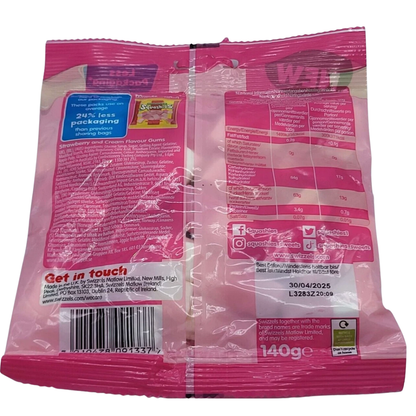 Swizzles Squashies Strawberry and Cream 140g - 12ct
