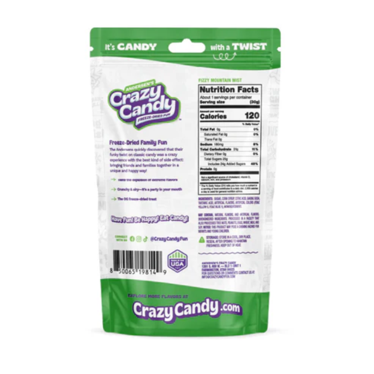 Freeze Dried Fizzy Mountain Mist 1.1oz - 12ct