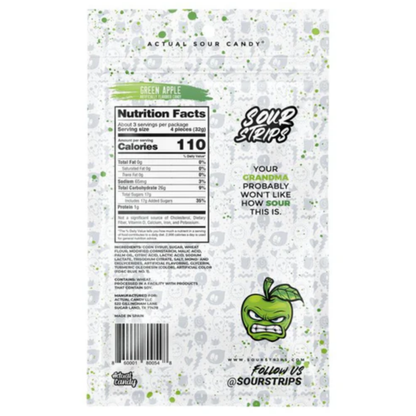 Hershey's Sour Strips Green Apple 3.4oz 12ct