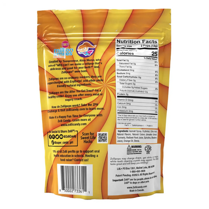 Zollipops Pineapple & Orange Swirl 5.2oz - 24ct