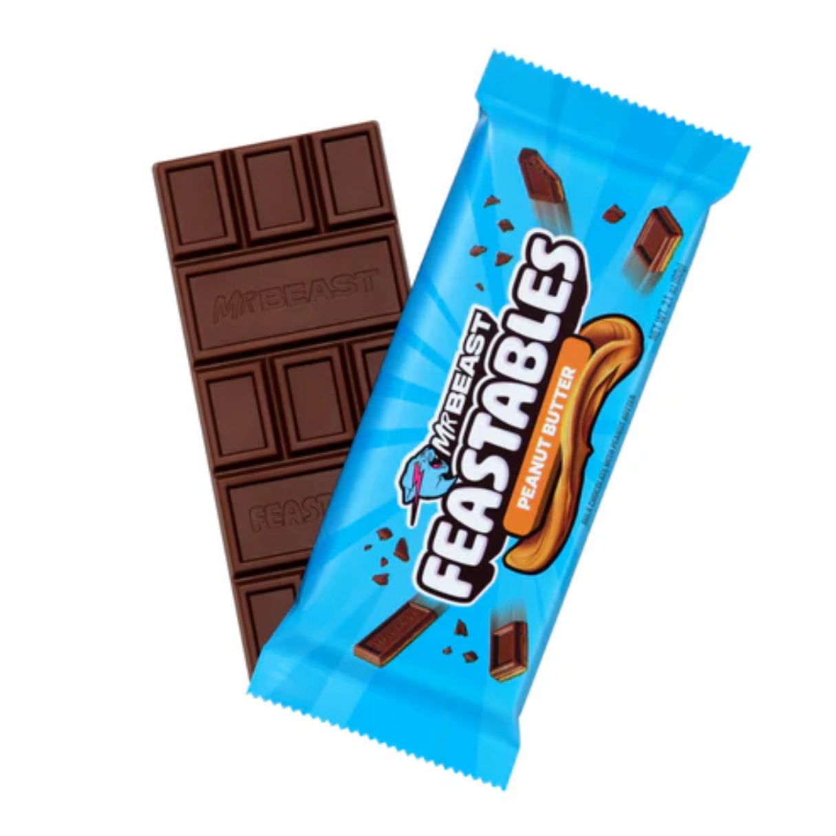 Mr. Beast Feastables King Size Peanut Butter Bar 2.1oz - 24ct