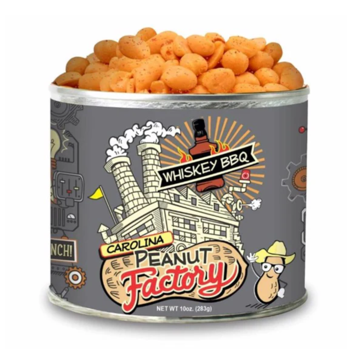 Carolina Peanut Factory Whisky BBQ Peanuts Can 10oz - 6ct