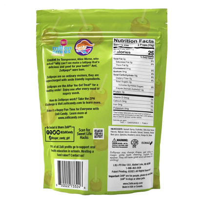 Zollipops Green Apple & Caramel 5.2 oz - 24ct