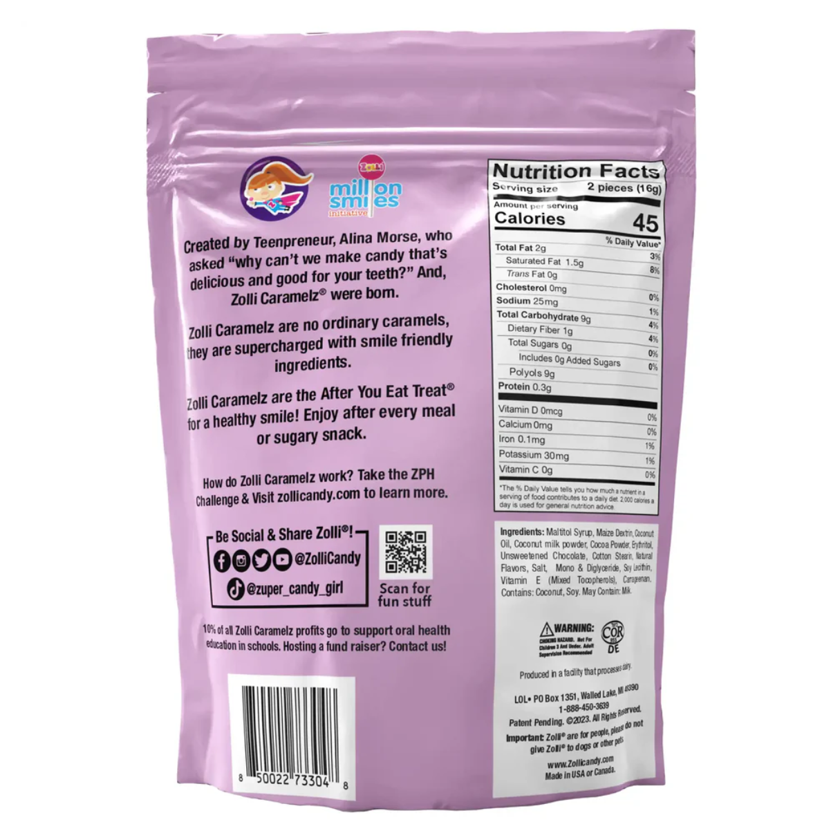 Zolli Caramelz Chocolate Mashups 5oz - 24ct