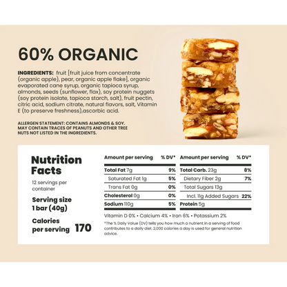 Liberty Orchards Pear Almond Crunch Carton 1.4oz - 9/12ct