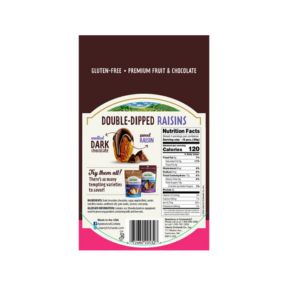 Liberty Orchards Double-Dipped Dark Chocolate Raisins 4oz - 10ct