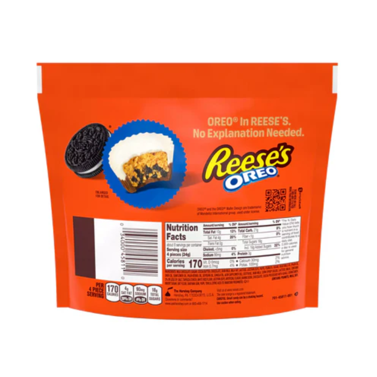 Reese's OREO Milk Chocolate Miniatures Peanut Butter Cups Share Pack 9oz - 8ct