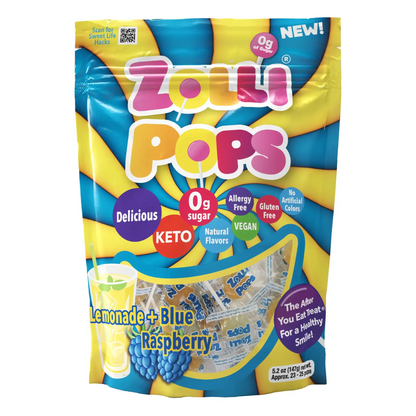 Zollipops Lemonade & Blue Raspberry Swirl 5.2oz - 24ct
