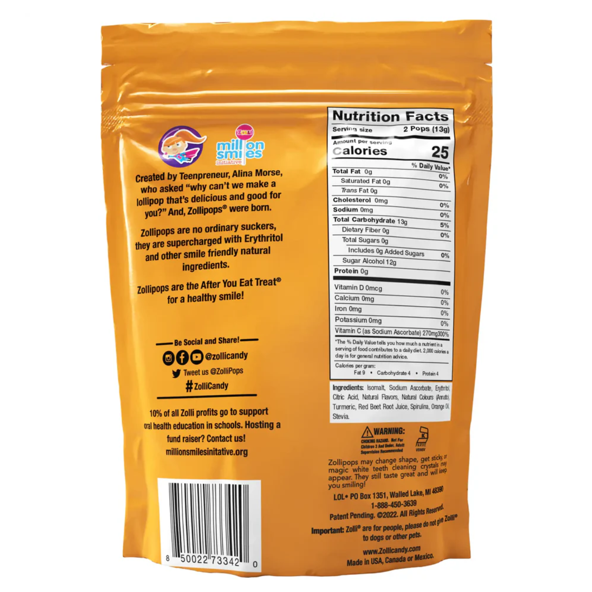 Zolli Vitamin C Popz 8oz - 24ct