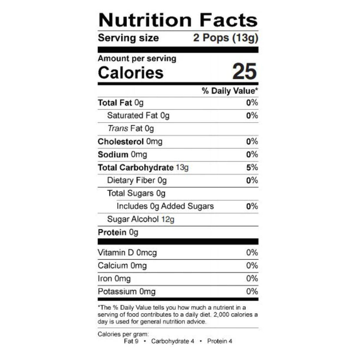 Zolli Keto Pops Assorted 5.2 oz - 24ct