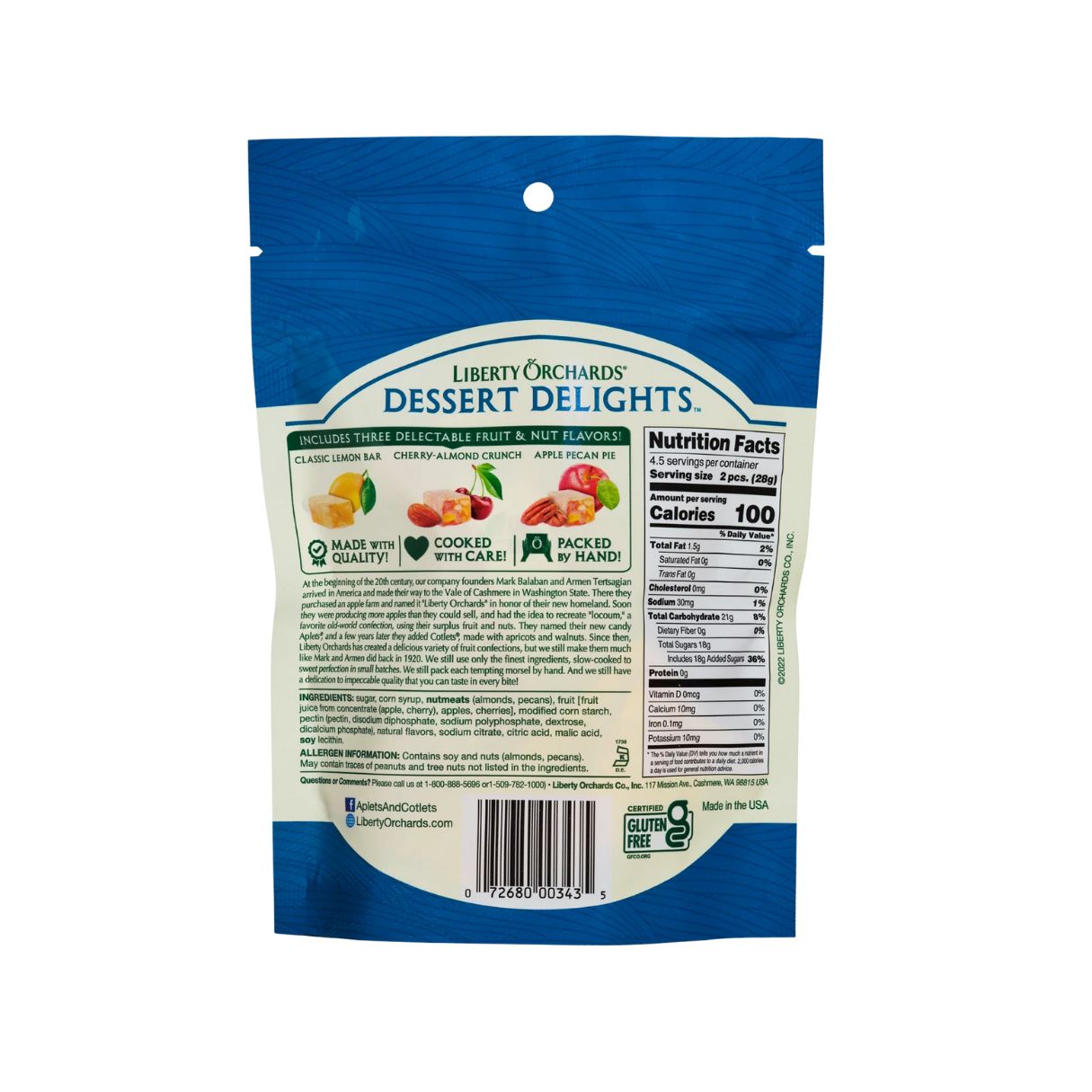 Liberty Orchards Dessert Delights Peg Bag 4.5oz - 9ct