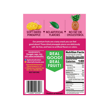 Liberty Orchards Dried Pineapple 3.5oz - 15ct