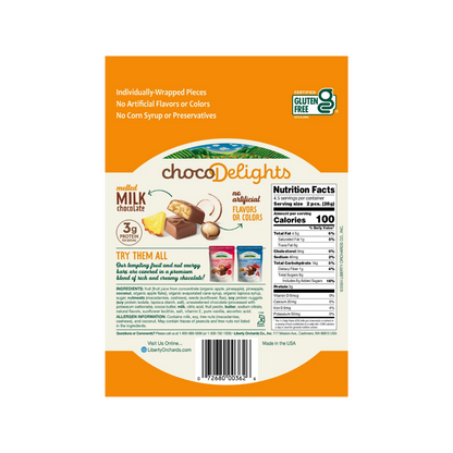 Liberty Orchards Choco Delights Pineapple Coconut & Macadamia Peg Bag 4.5oz - 9ct