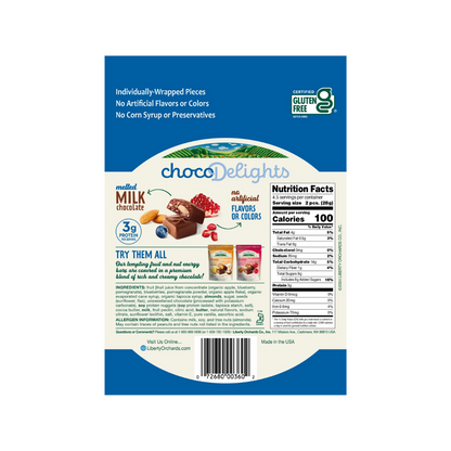 Liberty Orchards Choco Delights Blueberry Pomegranate & Almond Peg Bag 4.5oz - 9ct