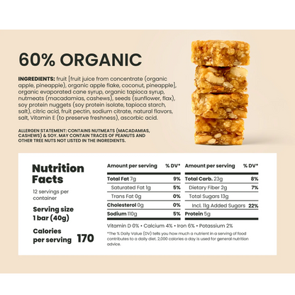 Liberty Orchards Pineapple Coconut & Macadamia Carton 1.4oz - 9/12ct