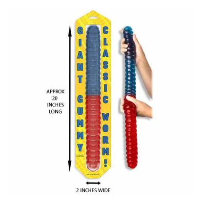 Giant Gummy Worm Peg Blister 2lb - 10/cs