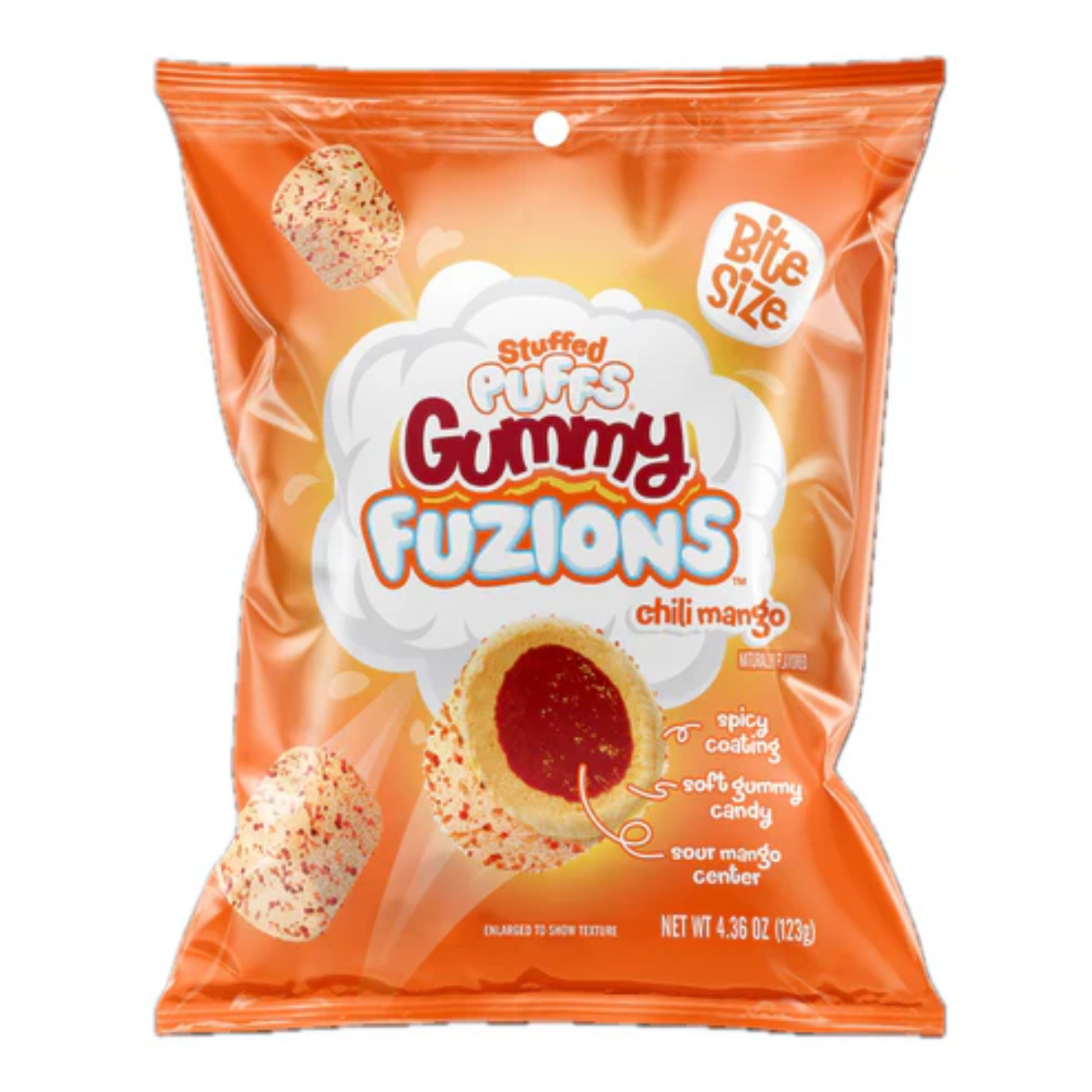 Stuffed Puffs Chili Mango Gummy Fuzions 4.36oz - 8ct