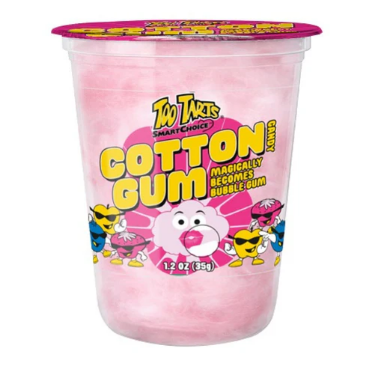 Too Tarts Cotton Candy Gum 1.2oz - 6ct