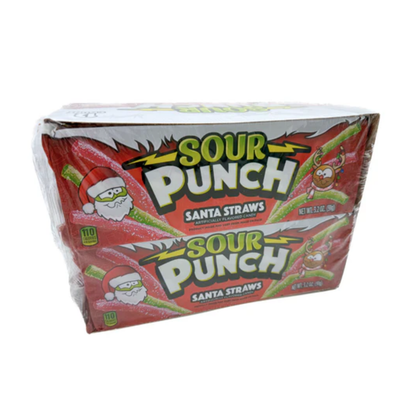 Sour Punch Santa Straws 3.2oz - 12ct