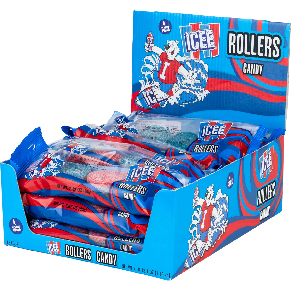 Koko's ICEE Roller 4pk Candy Belts 2.82oz - 8/16ct
