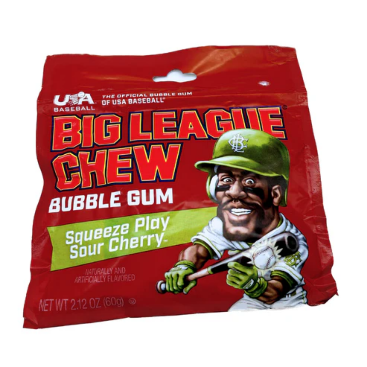 Big League Chew Sour Cherry Bubble Gum 2.12oz  12ct