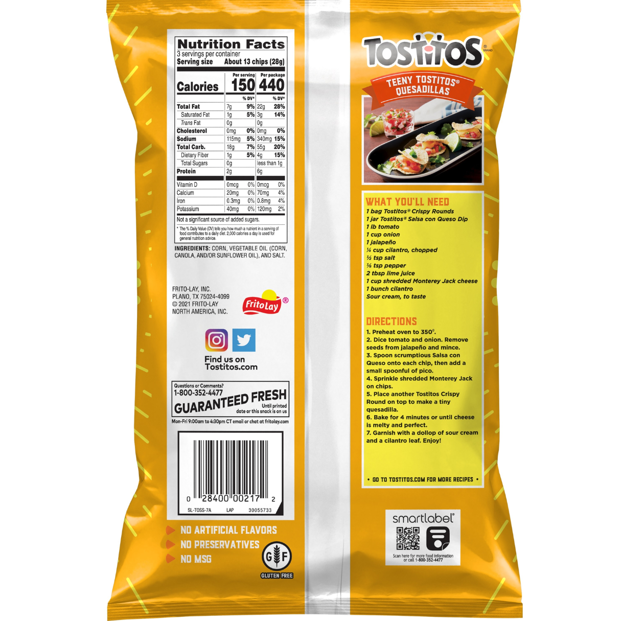 Tostitos Tortilla Chips Round 3oz - 28ct