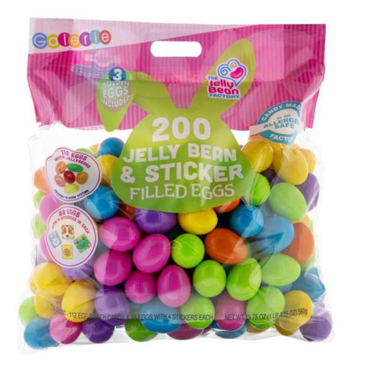 Grand Galerie Egg Bag with Jellybeans & Stickers - 2ct