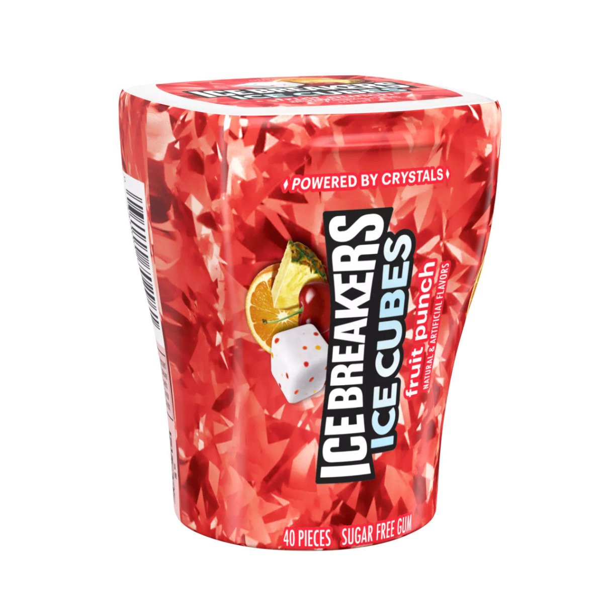 Ice Breakers Ice Cubes Fruit Punch Sugarfree Gum 40pc 6.25oz - 6ct