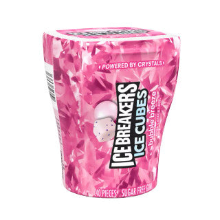 Ice Breakers Ice Cubes Bubble Breeze Sugarfree Gum 3.24oz - 6ct