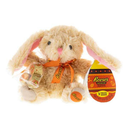 Galerie Reese's Long Ear Bunny Plush with Chocolate - 6ct
