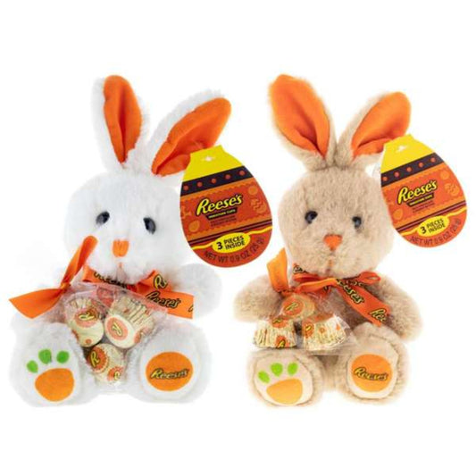 Galerie Reese's Carrot Foot Bunny Plush with Chocolate - 6ct