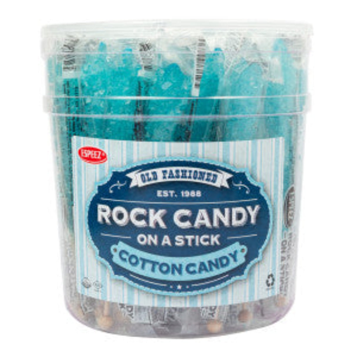 Espeez Rock Candy Sticks Light Blue Cotton Candy Jar 0.8oz - 36ct
