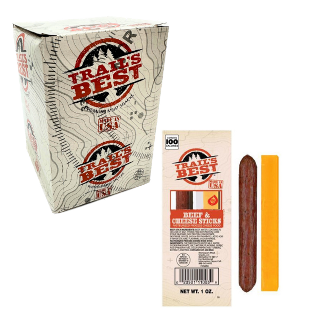 Trails Best Beef & Cheese Sticks 1oz - 20ct