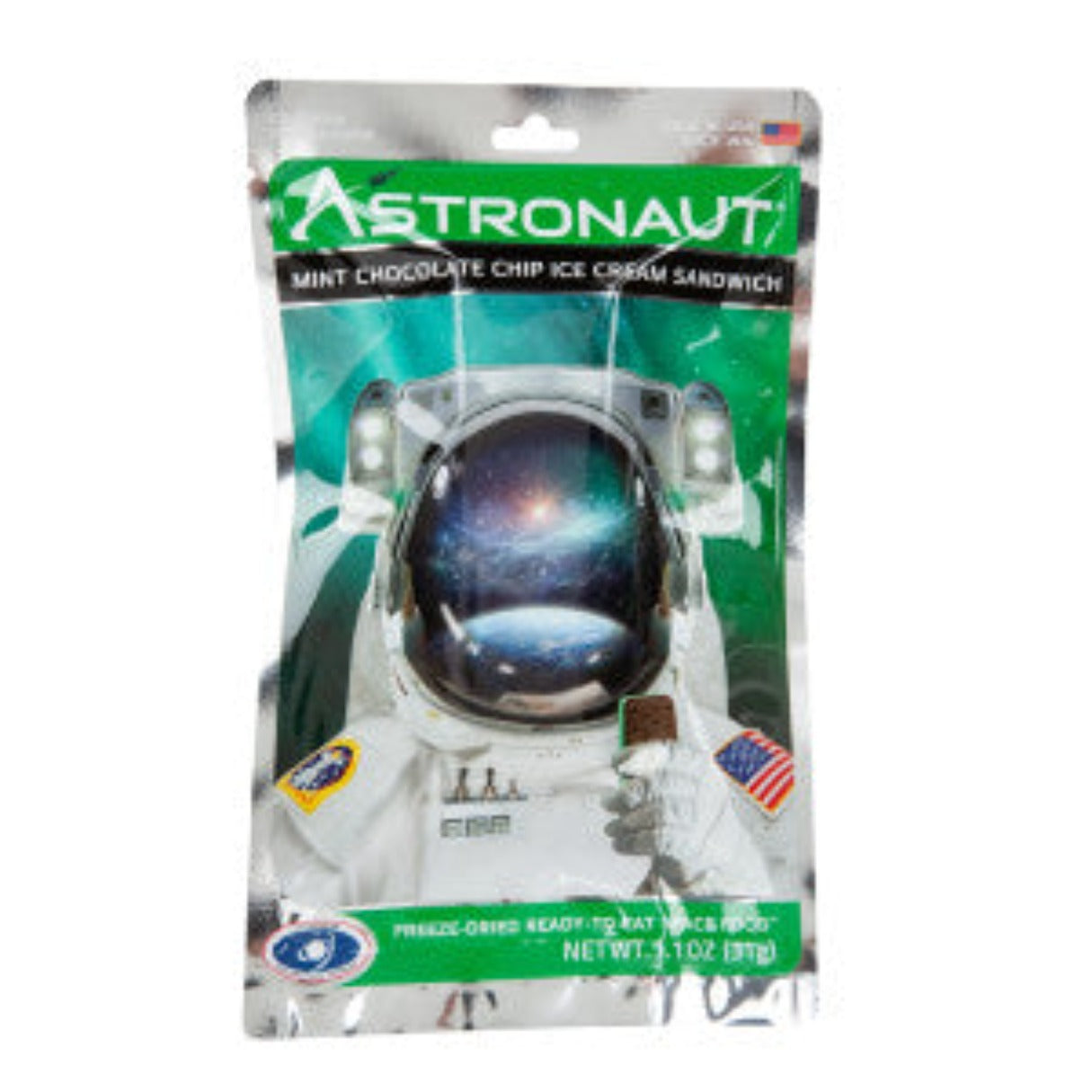 Astronaut Freeze Dried Mint Chocolate Chip Ice Cream Sandwich  1.1oz - 12ct