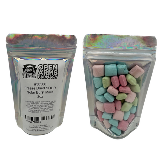 Open Arms Farmacy Freeze Dried Solar Burst Sour Candies 2oz - 12ct