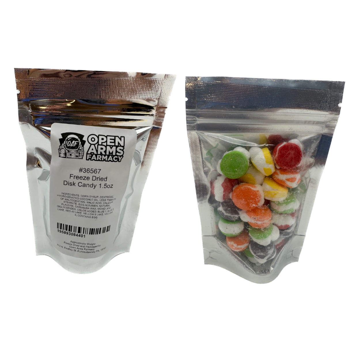 Open Arms Farmacy Freeze Dried Disc Candies 1.5oz - 12ct